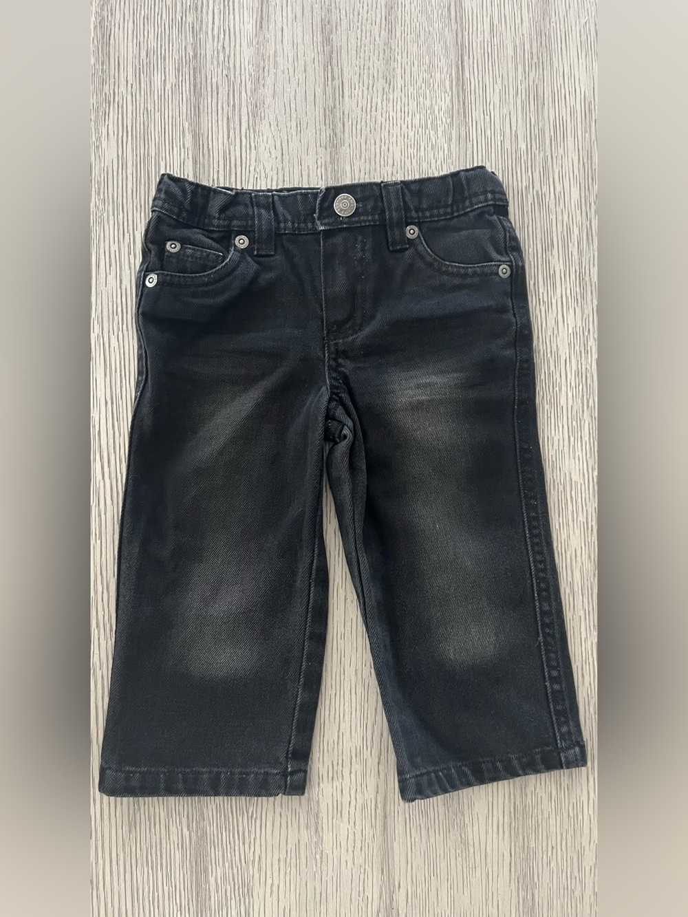 Amy COE baby boys  black distress rocking denim